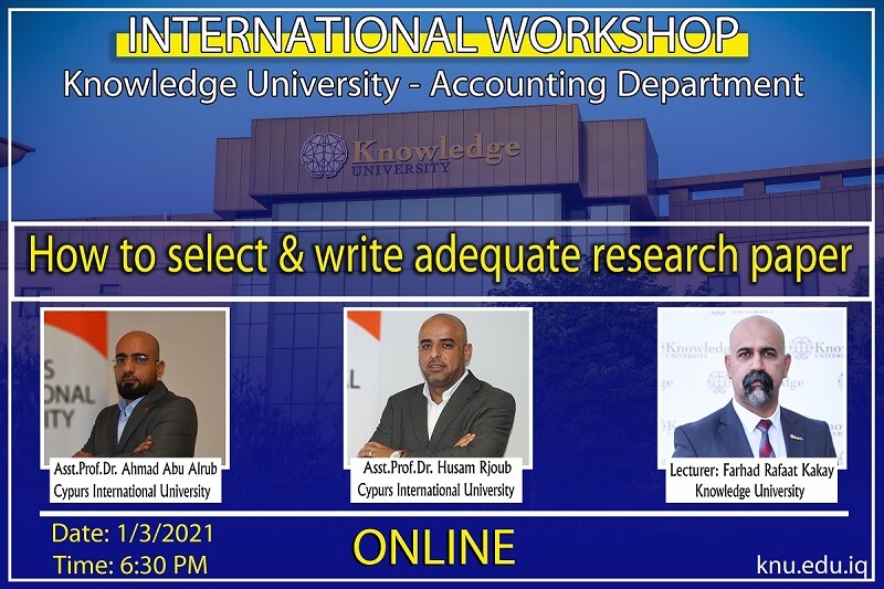 How to Select and Write Adequate Research Paper International Workshop