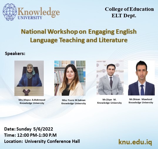 Engaging English Language Teaching And Literature National Workshop