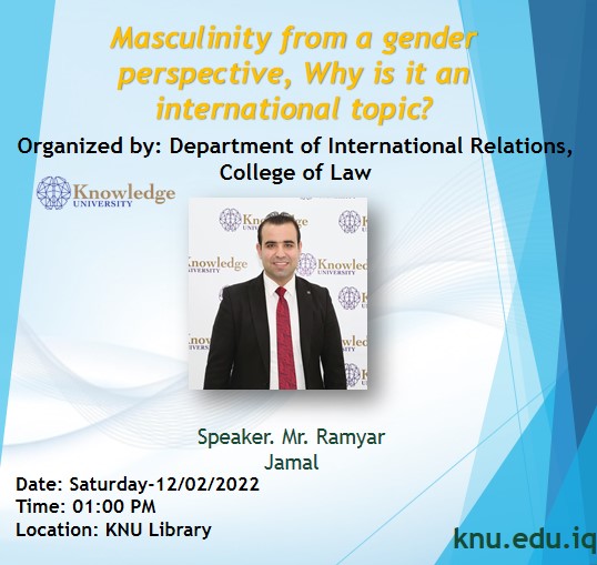 Masculinity from a Gender Perspective, Why is it an International Topic?
