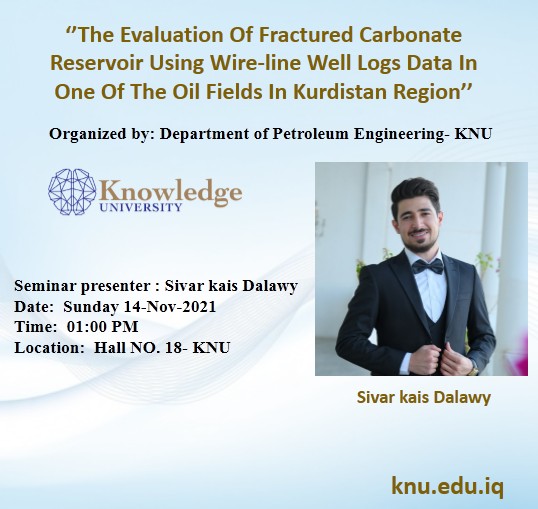 ’The Evaluation Of Fractured Carbonate Reservoir Using Wire-line Well Logs Data In One Of the Oil Fields in Kurdistan Region
