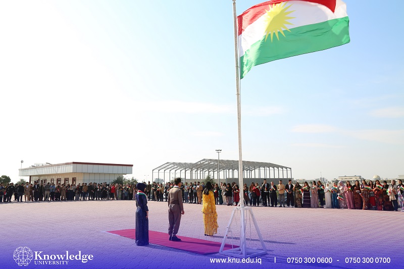 Knowledge University held a ceremony on Kurdistan Flag Day 