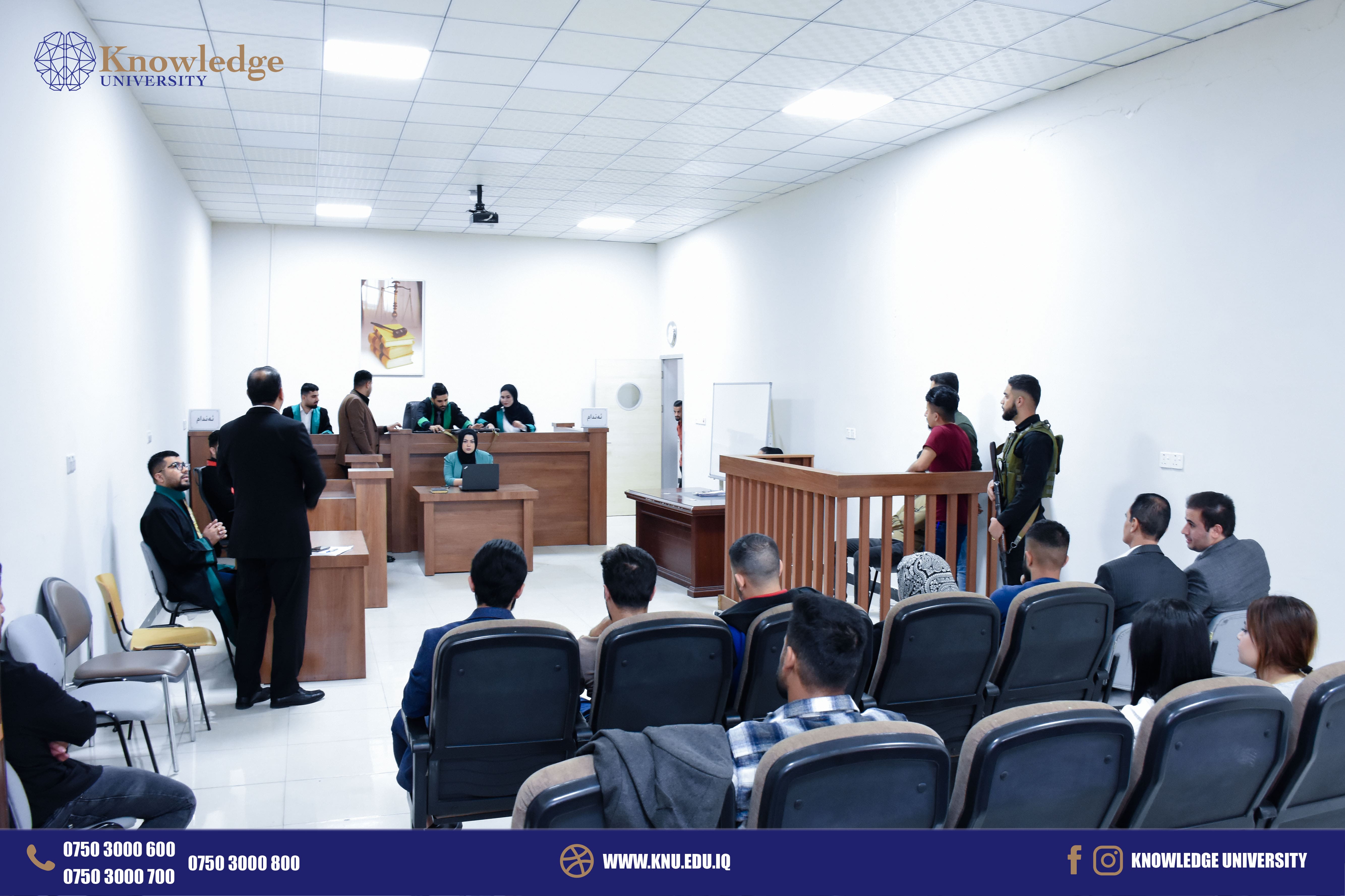 students of Law conducted a hypothetical (mock) court. 