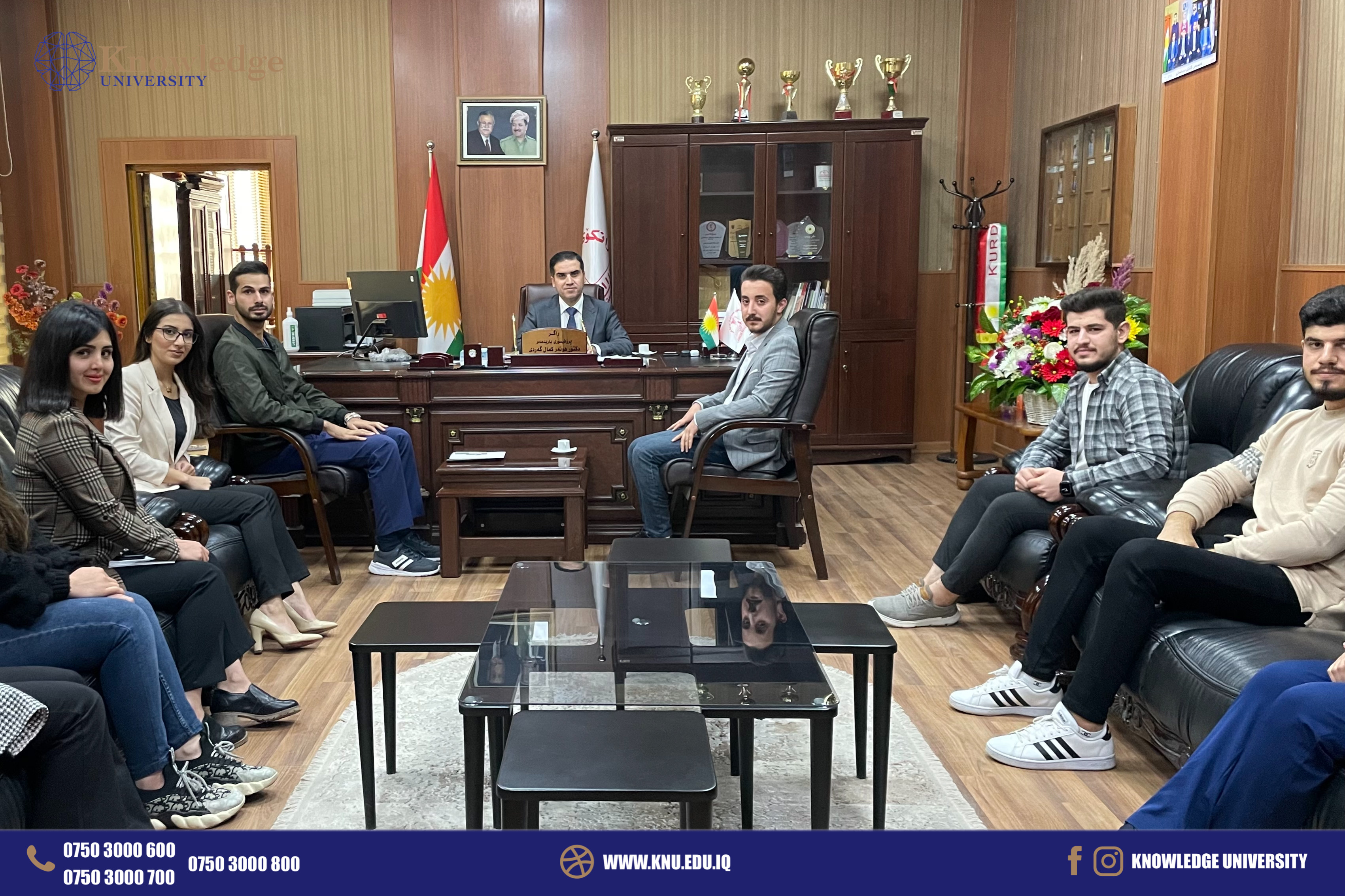 A delegation of students of Knowledge University College of Pharmacy  visited Erbil Medical University College of Pharmacy