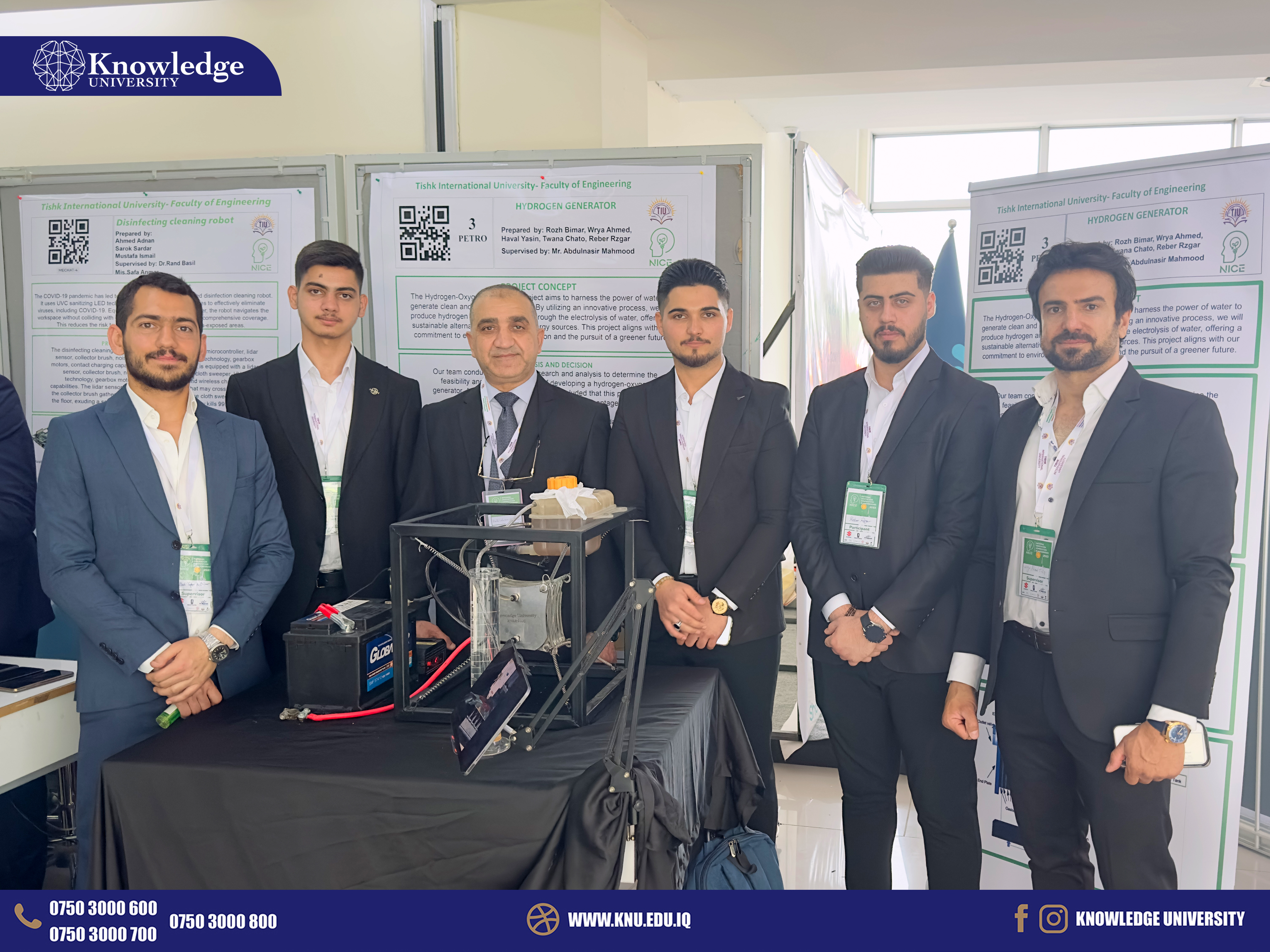 Knowledge University Petroleum Engineering Students Secure Silver Medal at NICE2023 with (Hydrogen Generator) Project