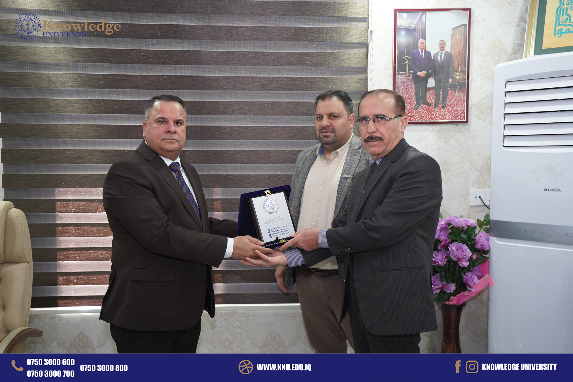 Knowledge University Honors Representative of Iraqi Ministry of Education in Erbil